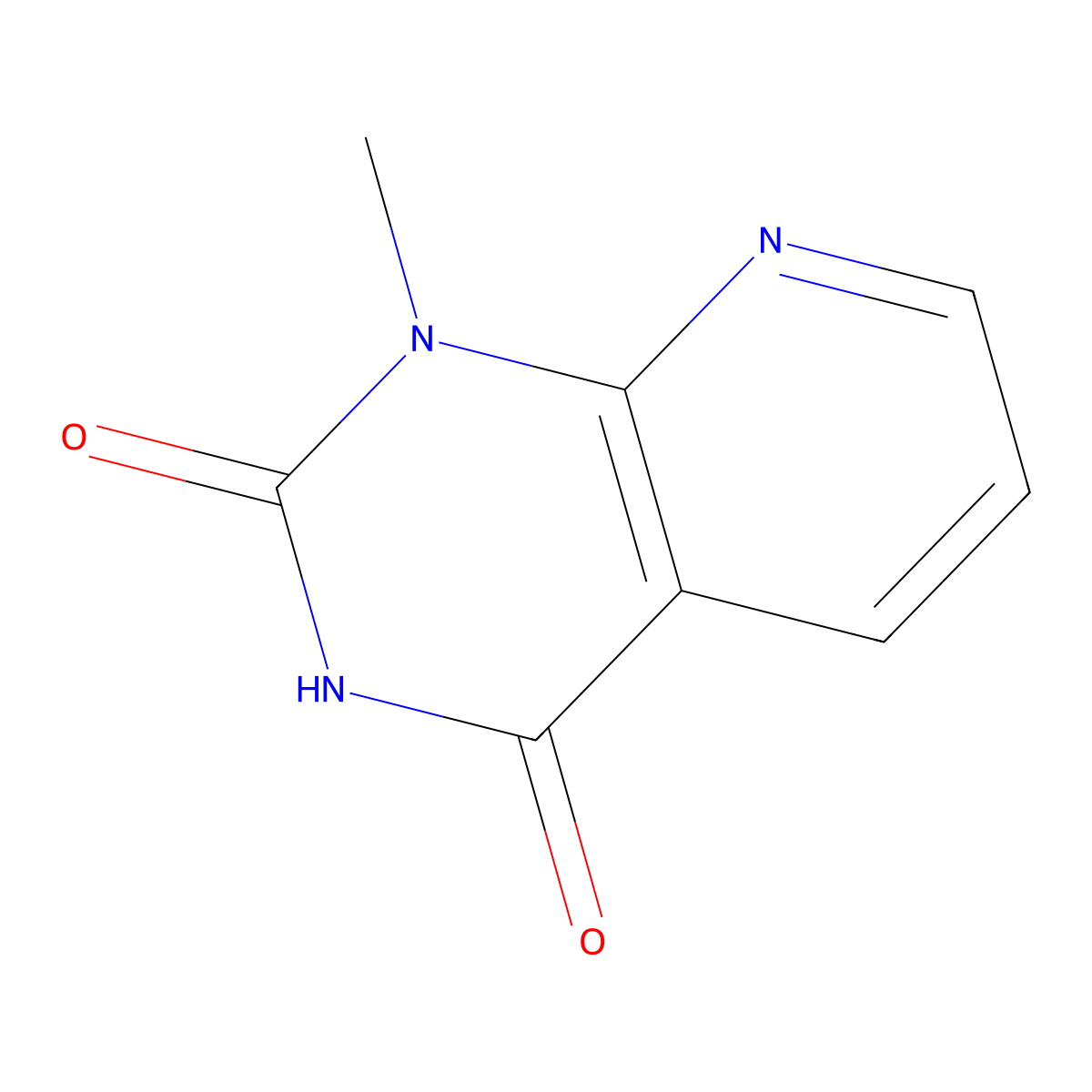1-methyl-1H,2H,3H,4H-pyrido[2,3-d]pyrimidine-2,4-dione molecular structure, CAS 142168-85-2