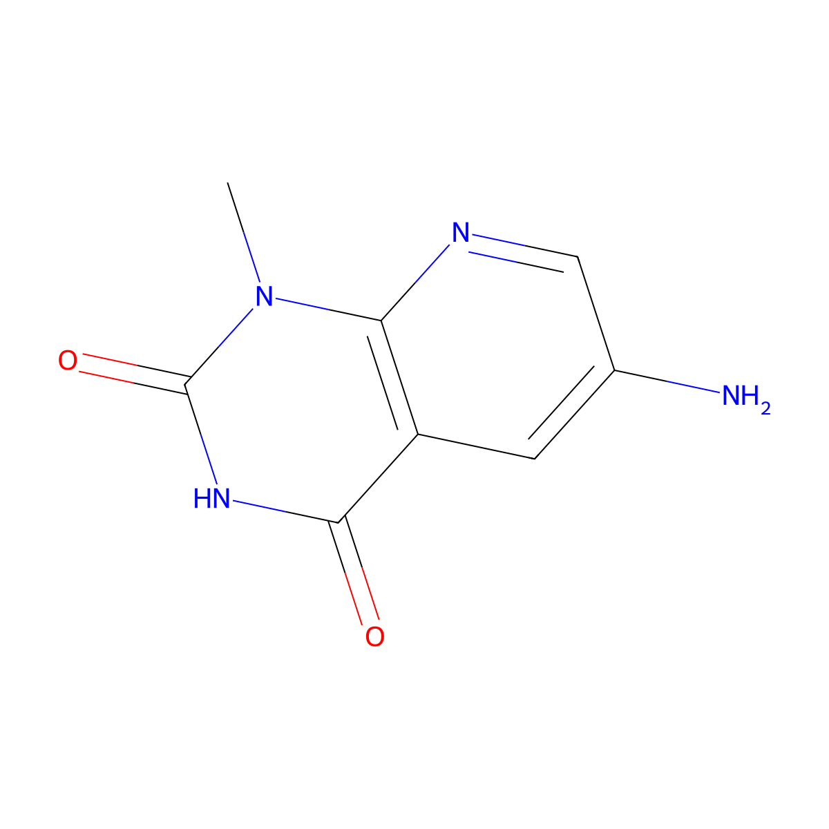 6-amino-1-methylpyrido[2,3-d]pyrimidine-2,4(1H,3H)-dione molecular structure, CAS 142168-90-9