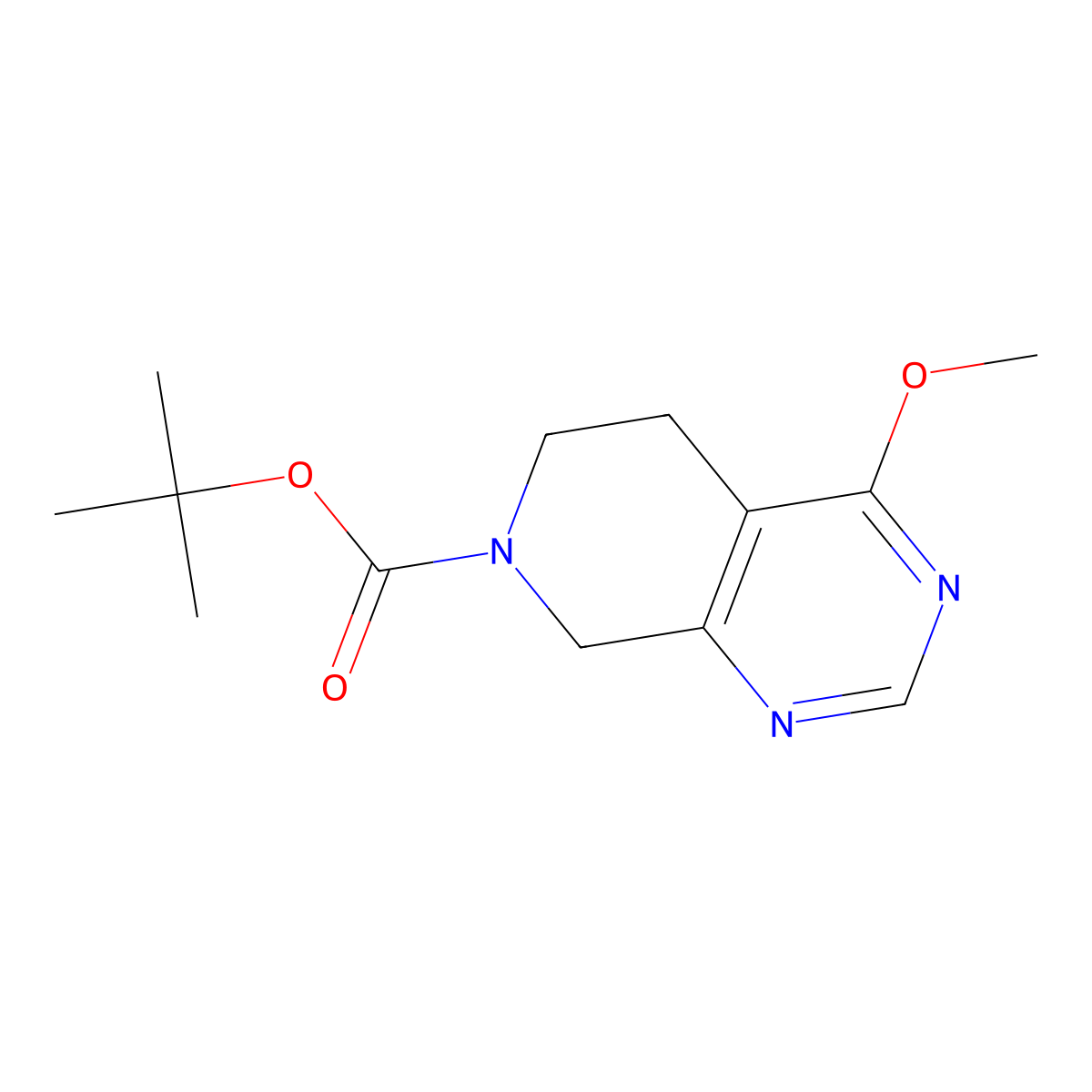 7-Boc-4-methoxy-5,6,7,8-tetrahydropyrido[3,4-d]pyrimidine molecular structure, CAS 1421687-46-8