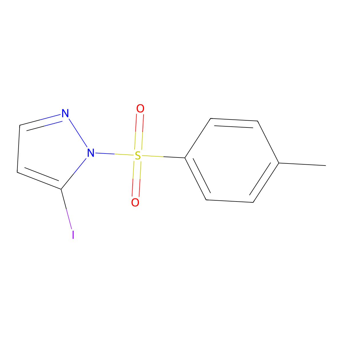 5-iodo-1-tosyl-1H-pyrazole molecular structure, CAS 142169-20-8