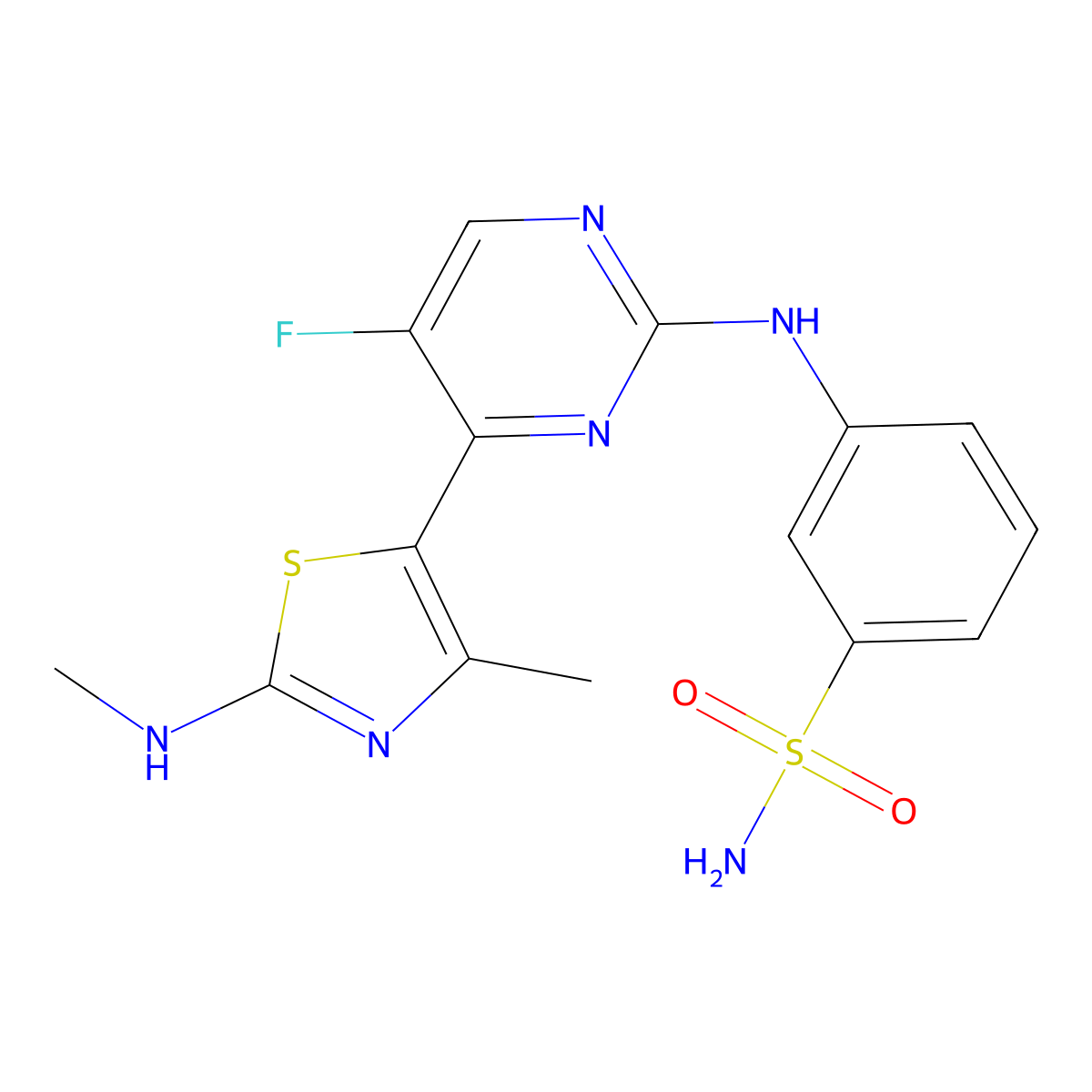 Asnuciclib molecular structure, CAS 1421693-22-2