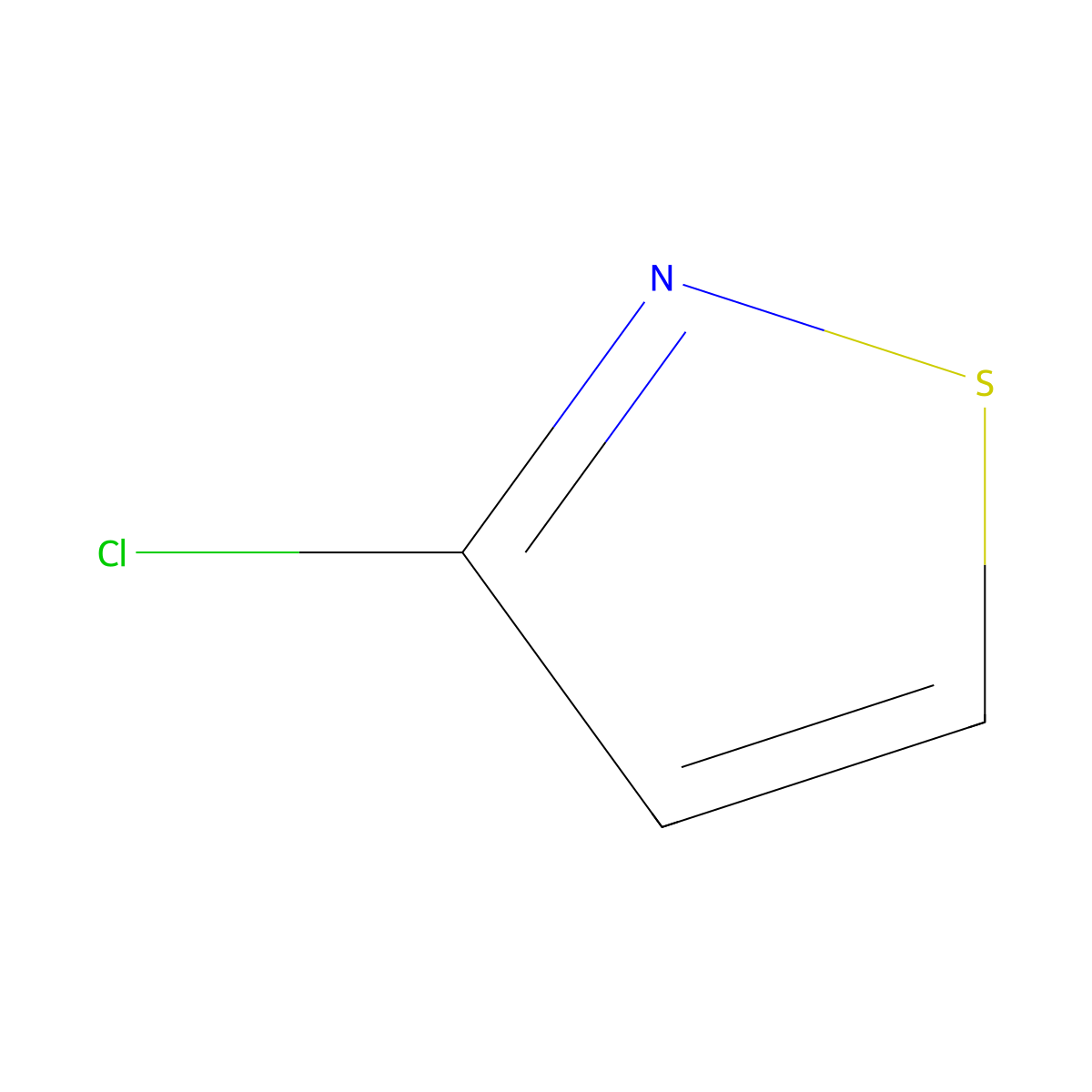 3-Chloro-1,2-thiazole molecular structure, CAS 14217-66-4