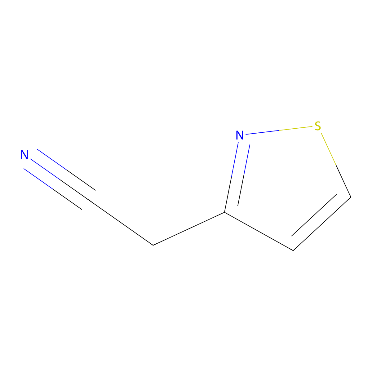 2-(1,2-Thiazol-3-yl)acetonitrile molecular structure, CAS 14217-70-0