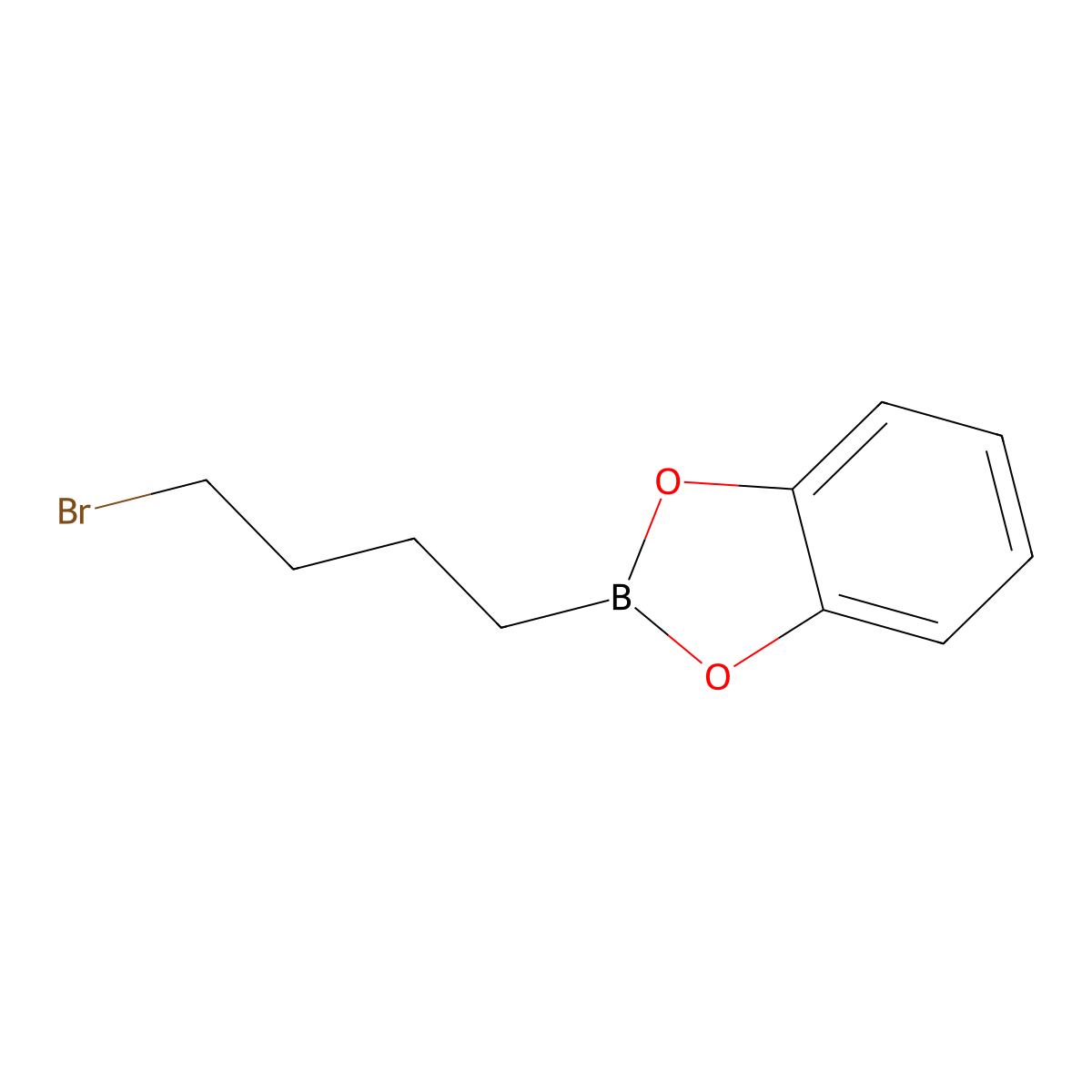4-Bromo-1-butylboronic acid catechol ester molecular structure, CAS 142172-51-8