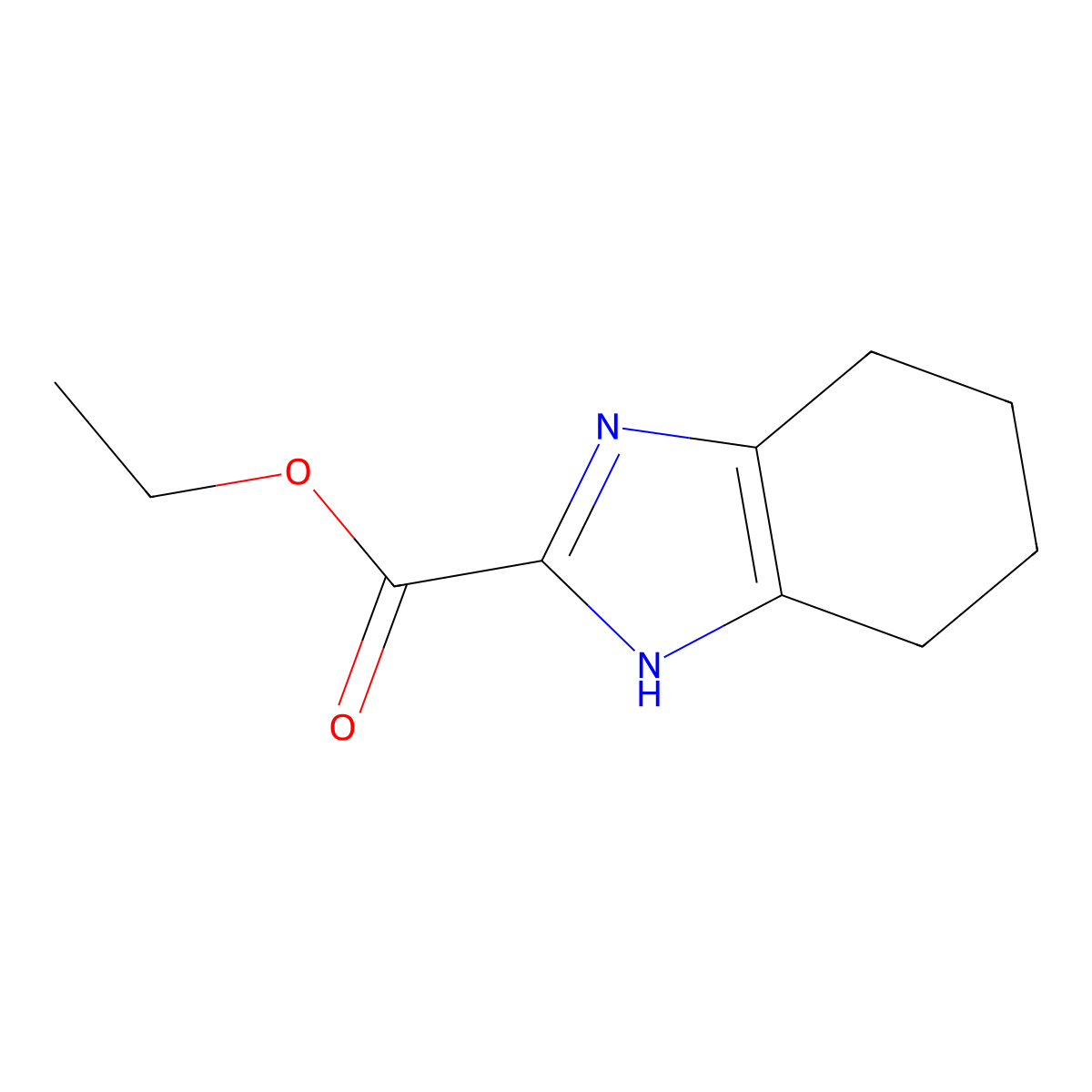 Ethyl 4,5,6,7-Tetrahydrobenzimidazole-2-carboxylate molecular structure, CAS 142176-47-4