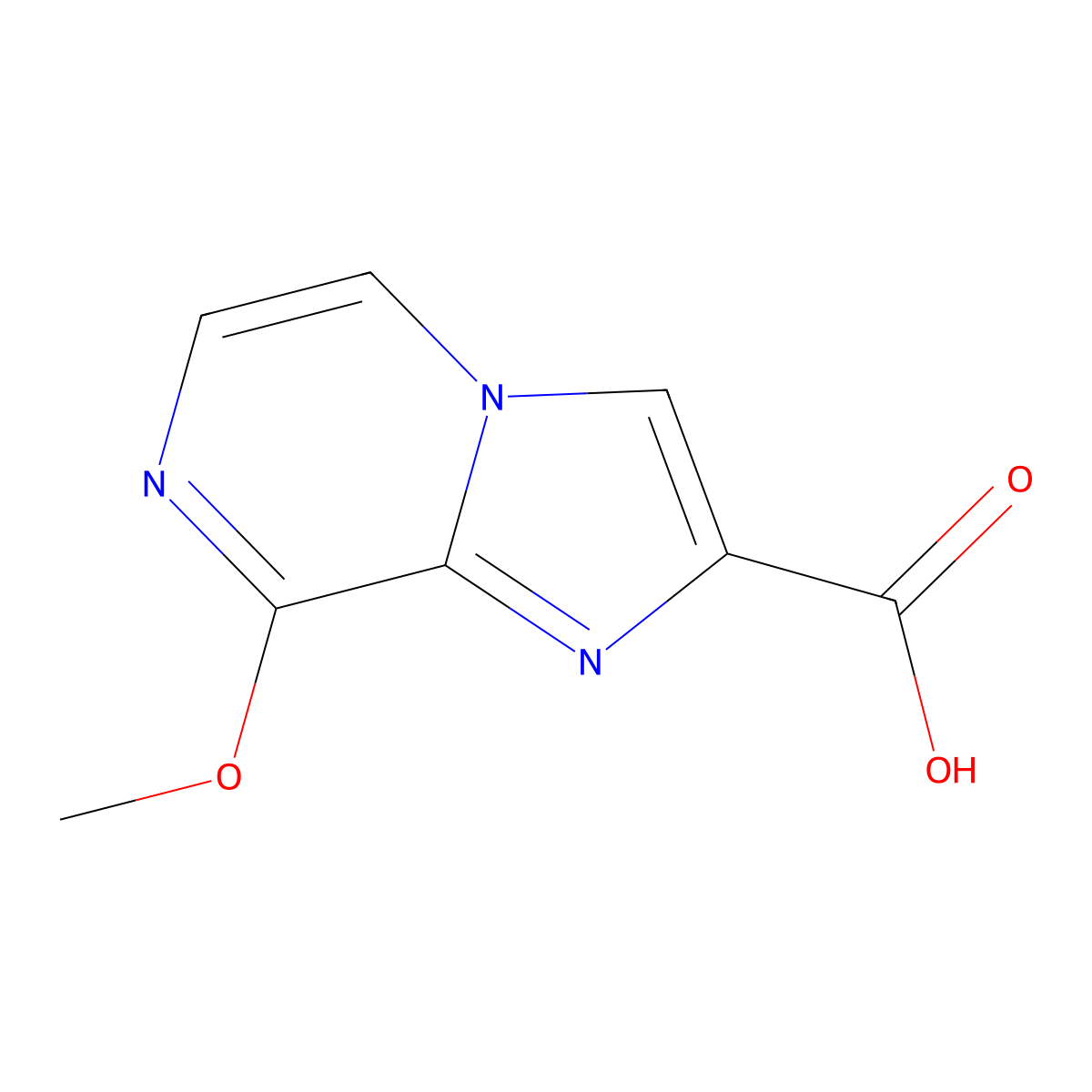 8-Methoxyimidazo[1,2-a]pyrazine-2-carboxylic acid molecular structure, CAS 1421760-37-3