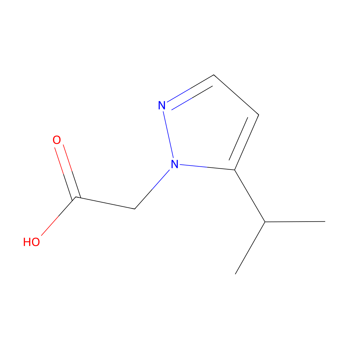 2-(5-Isopropyl-1H-pyrazol-1-yl)acetic acid molecular structure, CAS 1421760-43-1