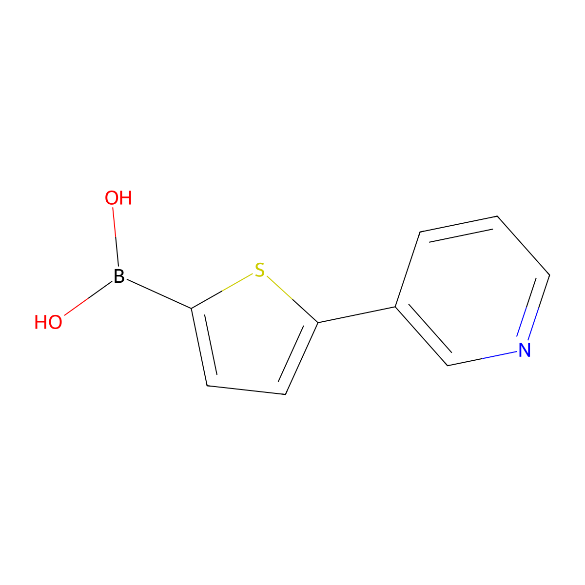 B-[5-(3-Pyridinyl)-2-thienyl]boronic acid molecular structure, CAS 1421762-96-0