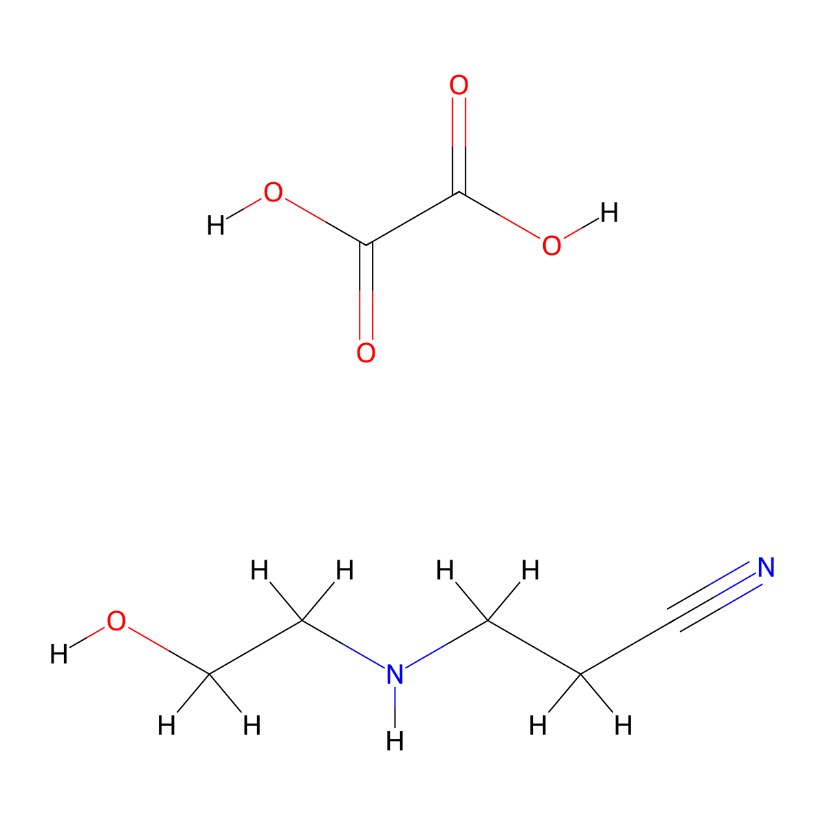 3-(2-Hydroxyethylamino)propanenitrile;oxalic acid molecular structure, CAS 1421769-44-9
