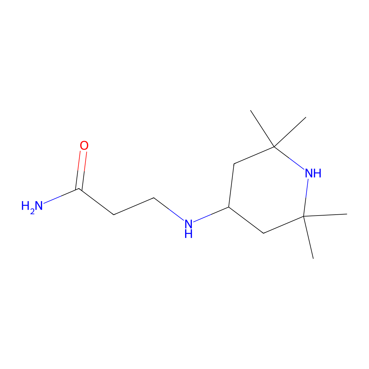 3-[(2,2,6,6-Tetramethylpiperidin-4-yl)amino]propanamide molecular structure, CAS 1421769-45-0