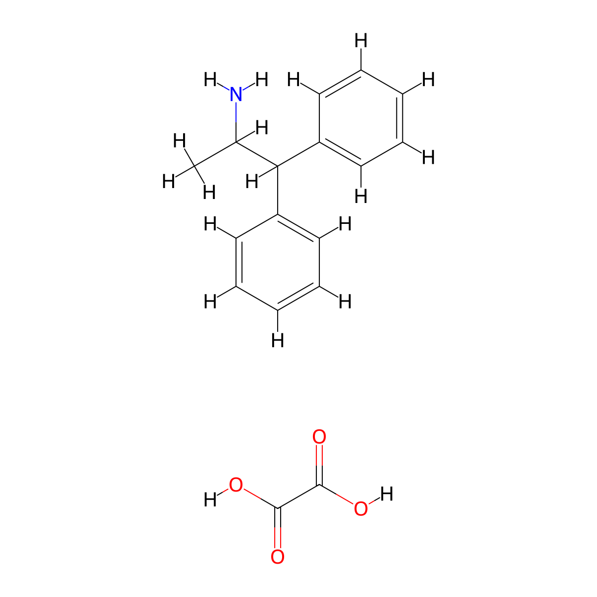 1,1-Diphenylpropan-2-amine oxalate molecular structure, CAS 1421769-52-9