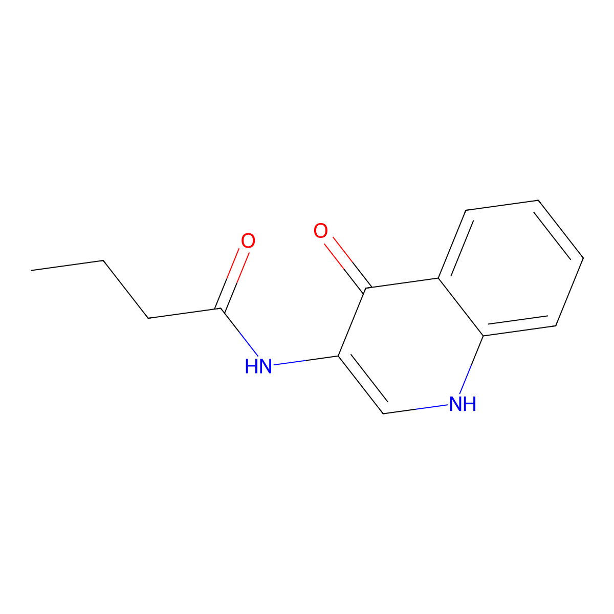 N-(4-hydroxyquinolin-3-yl)butyramide molecular structure, CAS 1421771-74-5