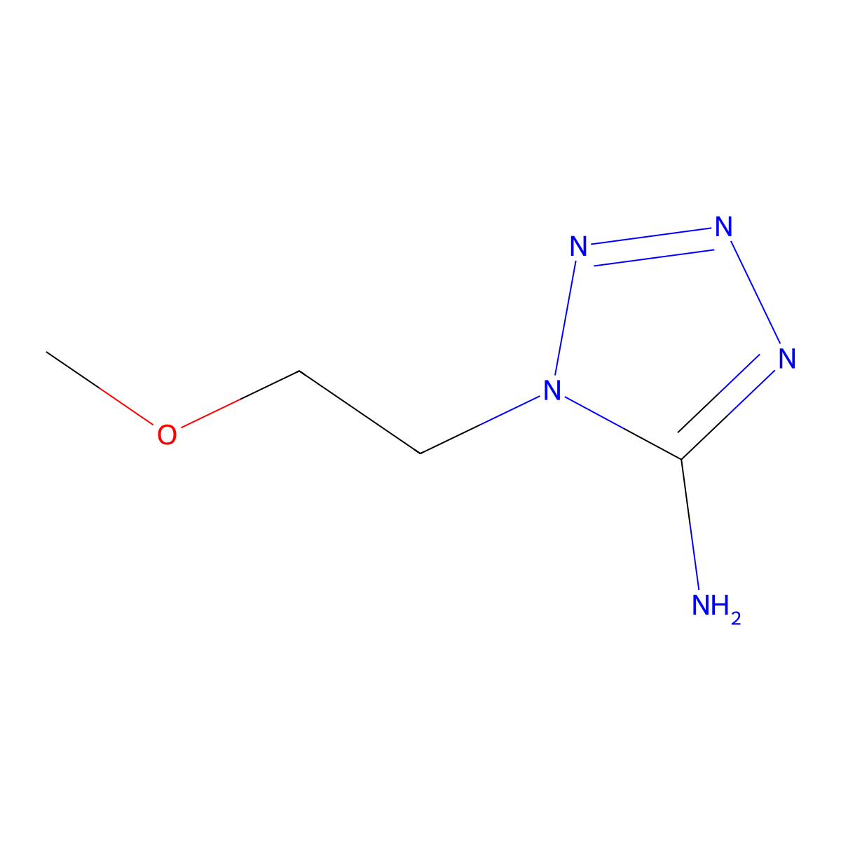 1-(2-methoxyethyl)-1H-1,2,3,4-tetrazol-5-amine molecular structure, CAS 1421780-45-1