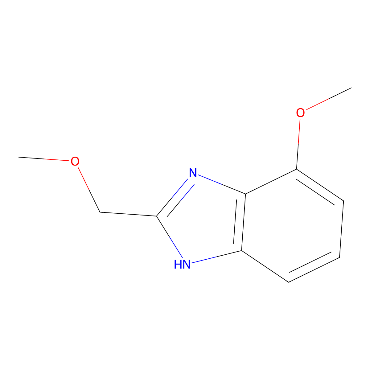 4-Methoxy-2-(methoxymethyl)-1h-1,3-benzodiazole molecular structure, CAS 1421785-11-6