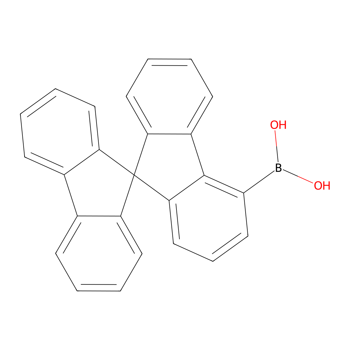 9,9'-Spirobi[fluoren]-4-ylboronic acid molecular structure, CAS 1421789-05-0