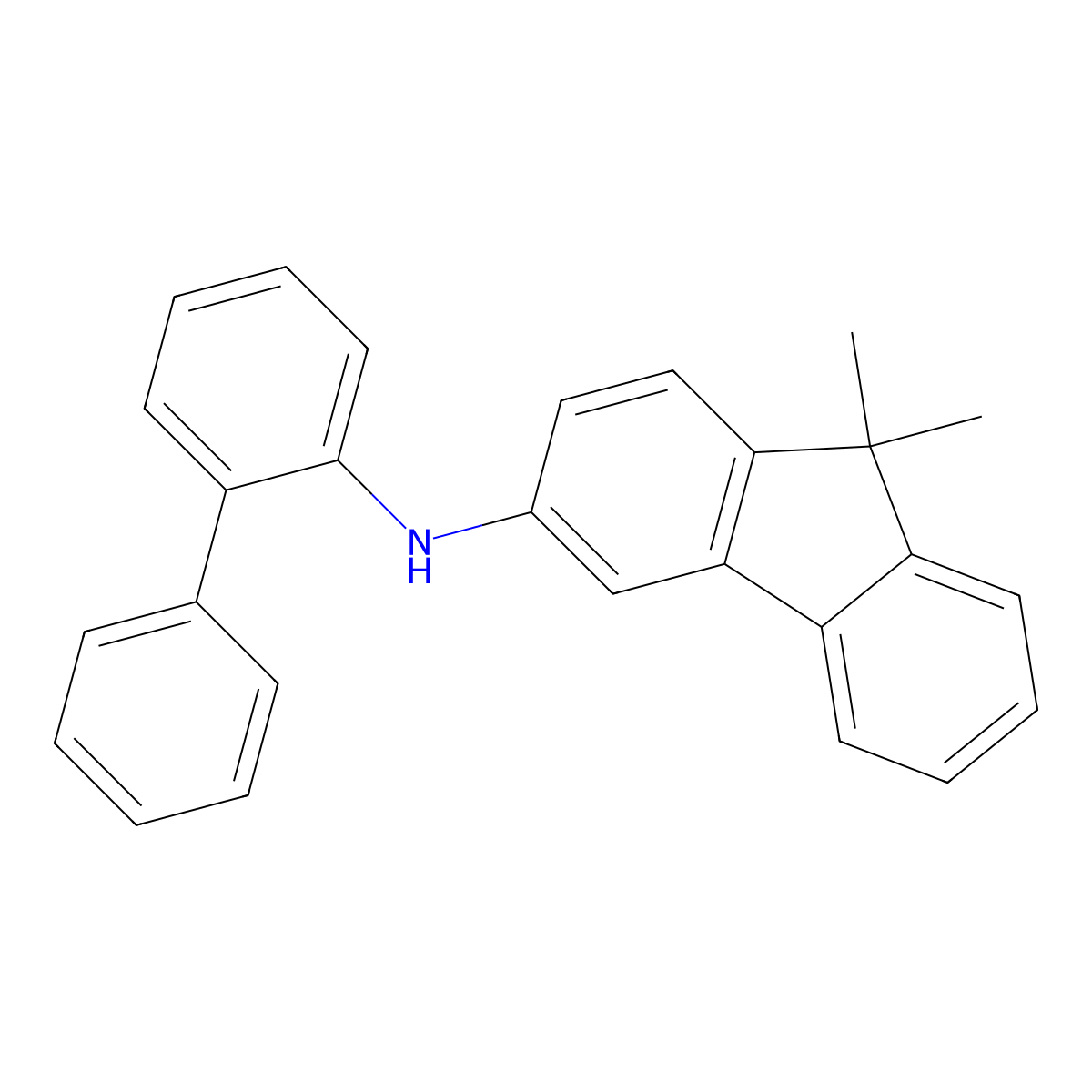 N-([1,1'-Biphenyl]-2-yl)-9,9-dimethyl-9H-fluoren-3-amine molecular structure, CAS 1421789-39-0