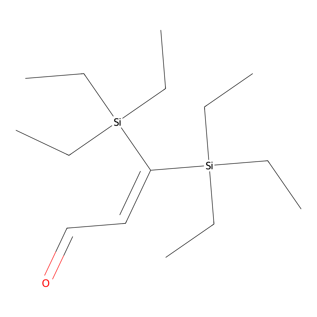 3,3-Bis(triethylsilyl)acrylaldehyde molecular structure, CAS 1421789-57-2