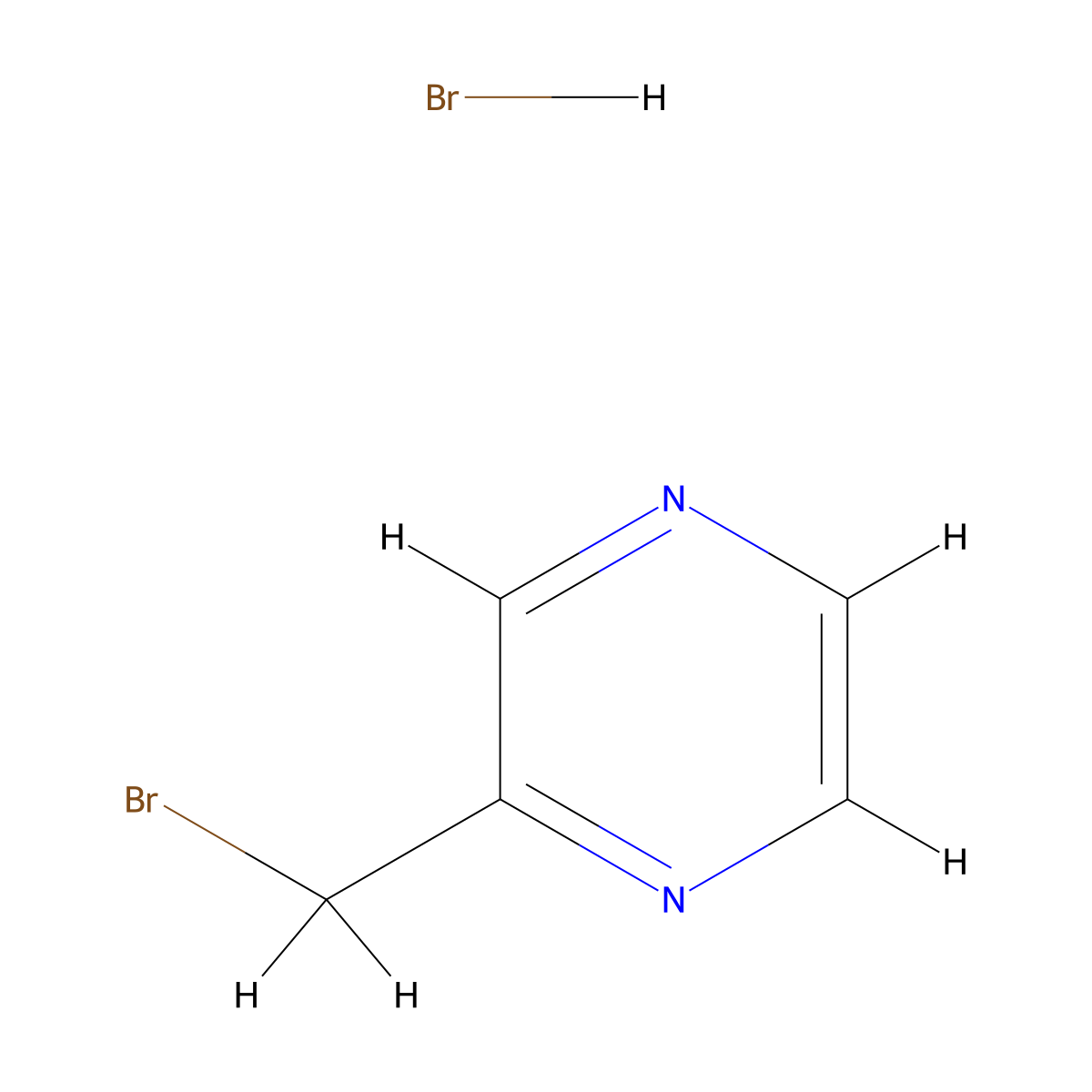 2-(Bromomethyl)pyrazine hydrobromide molecular structure, CAS 1421789-94-7