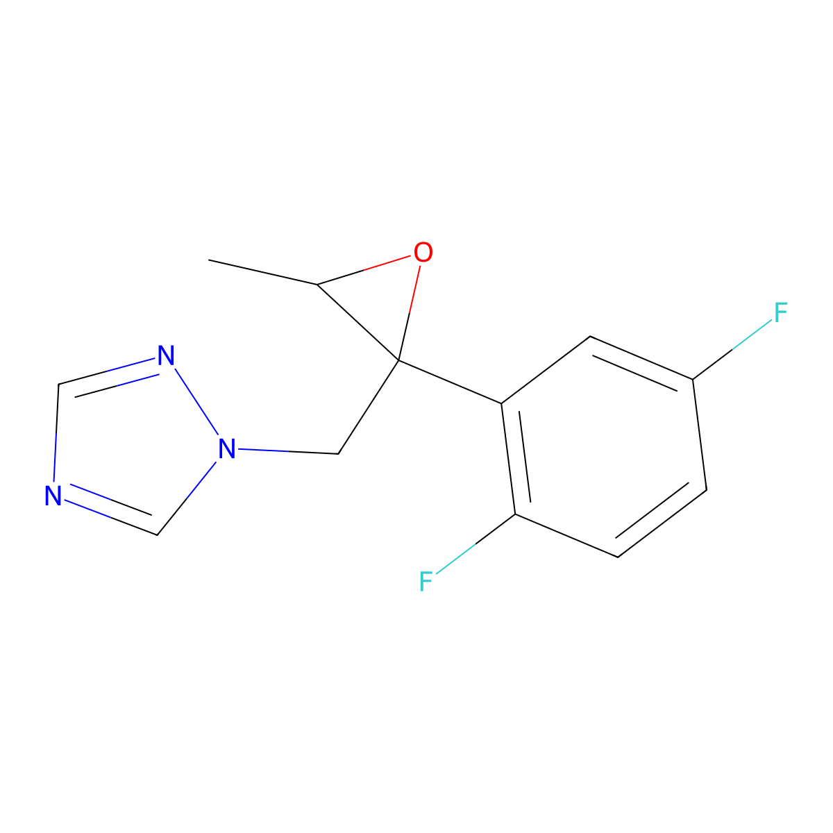 1H-1,2,4-Triazole, 1-[[(2R)-2-(2,5-difluorophenyl)-3-methyl-2-oxiranyl]methyl]- molecular structure, CAS 1421789-95-8