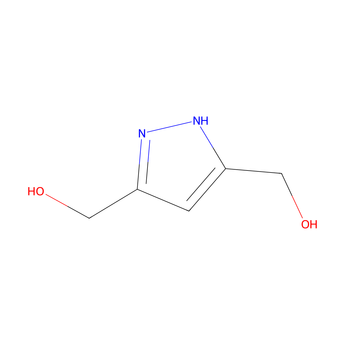 1H-Pyrazole-3,5-dimethanol molecular structure, CAS 142179-08-6