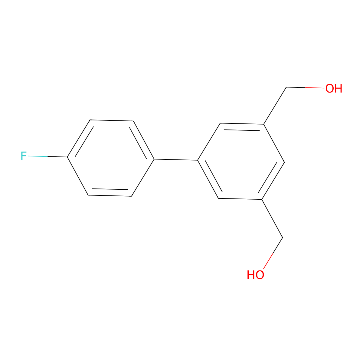(4'-Fluoro-[1,1'-biphenyl]-3,5-diyl)dimethanol molecular structure, CAS 142183-88-8