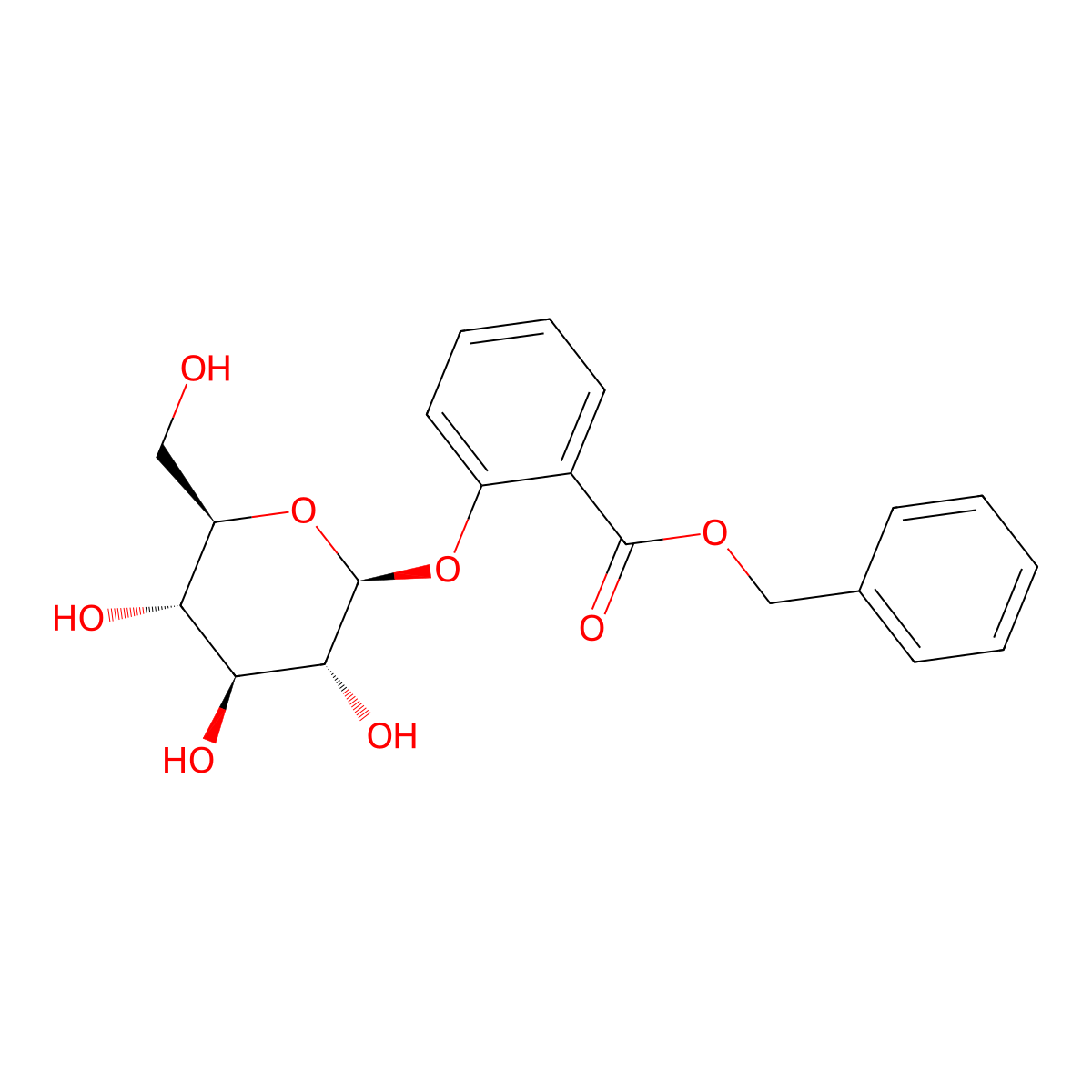 Benzyl 2-(((2S,3R,4S,5S,6R)-3,4,5-trihydroxy-6-(hydroxymethyl)tetrahydro-2H-pyran-2-YL)oxy)benzoate molecular structure, CAS 1421842-69-4