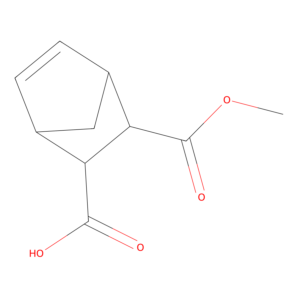 trans-3-Endo-(methoxycarbonyl)bicyclo[2.2.1]hept-5-ene-2-exo-carboxylic acid molecular structure, CAS 142186-01-4