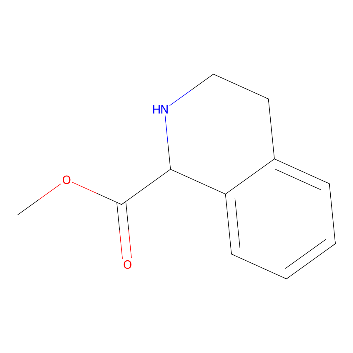 methyl (1R)-1,2,3,4-tetrahydroisoquinoline-1-carboxylate molecular structure, CAS 1421912-77-7