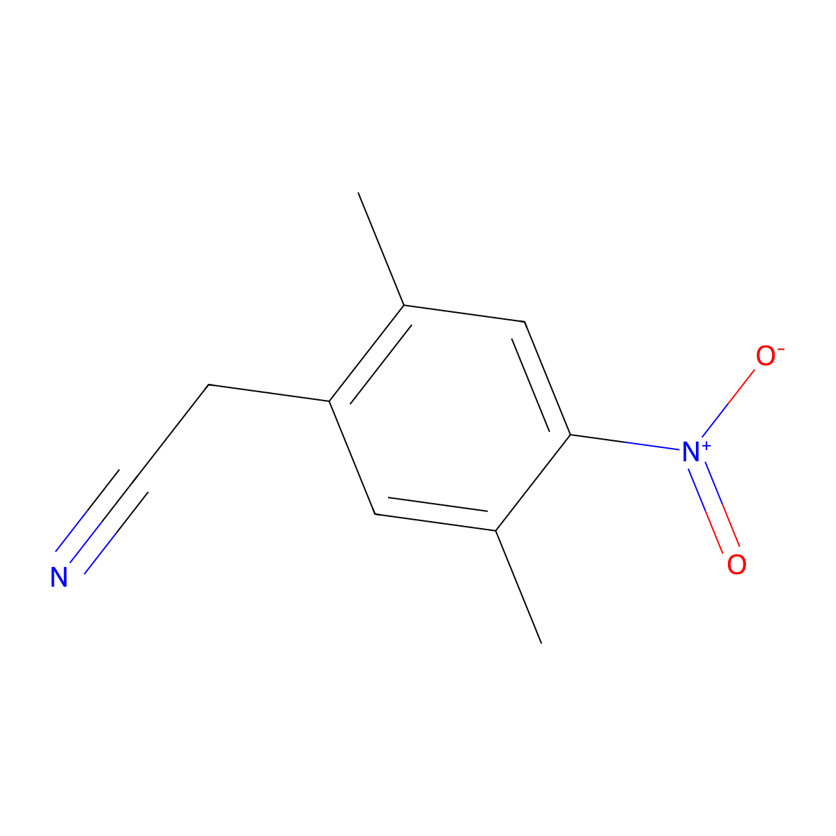 2-(2,5-Dimethyl-4-nitrophenyl)acetonitrile molecular structure, CAS 1421922-03-3
