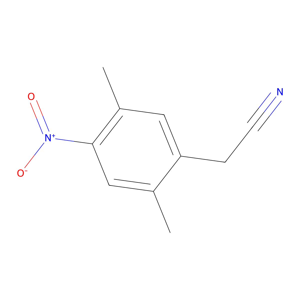 2-(2,5-Dimethyl-4-nitrophenyl)acetonitrile molecular structure, CAS 1421922-03-3