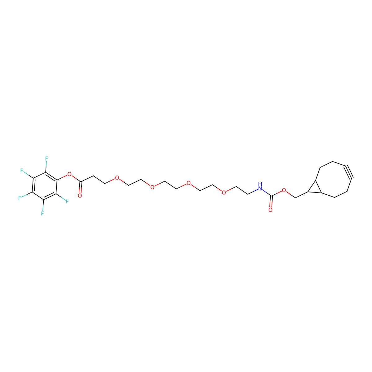 endo-BCN-PEG4-PFP ester molecular structure, CAS 1421932-52-6