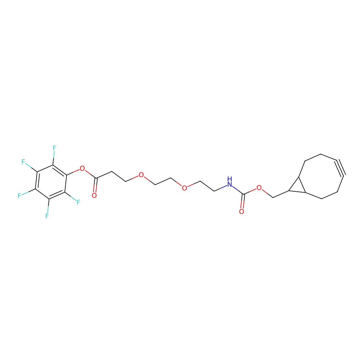 endo-BCN-PEG2-PFP ester molecular structure, CAS 1421932-53-7