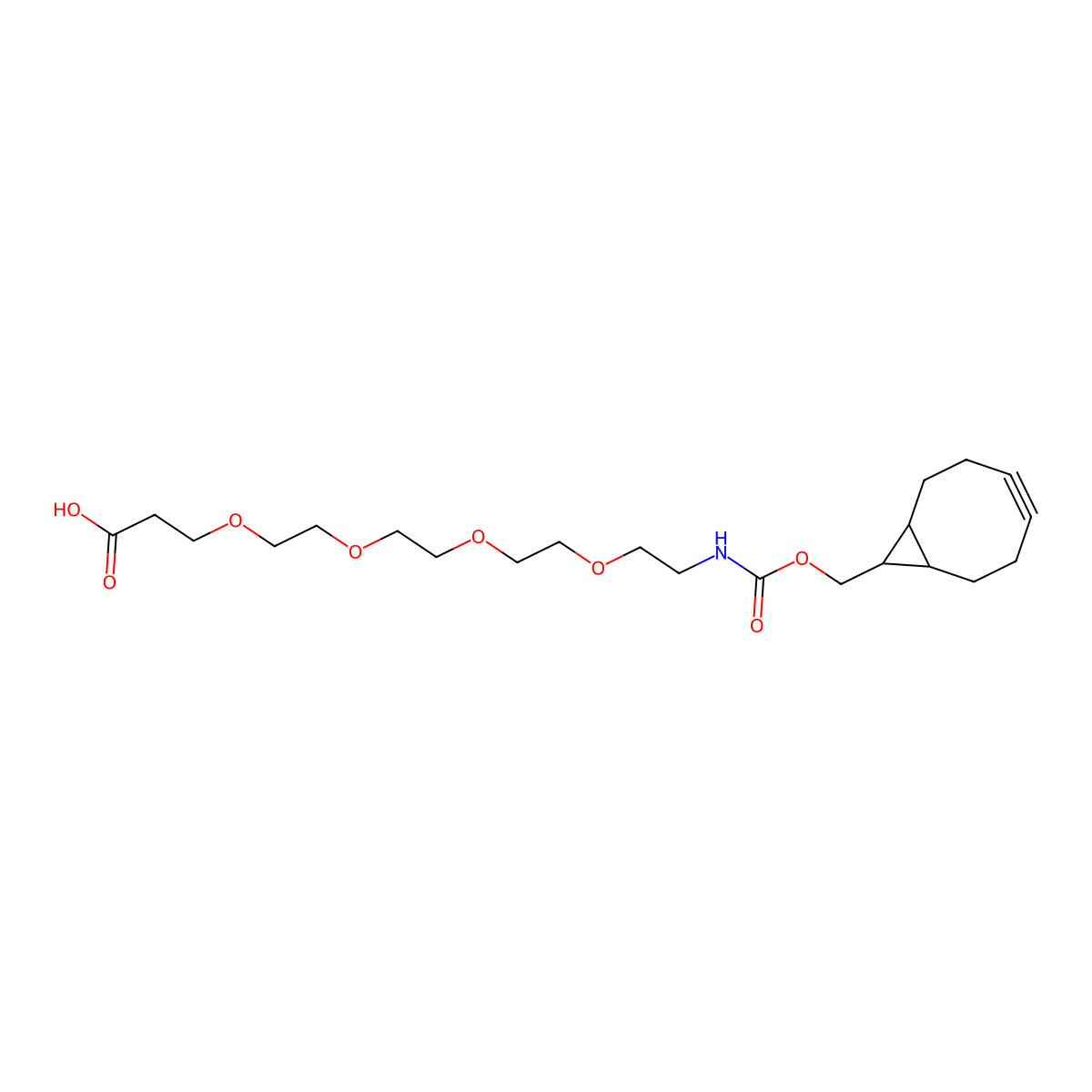 exo-BCN-PEG4-acid molecular structure, CAS 1421932-54-8