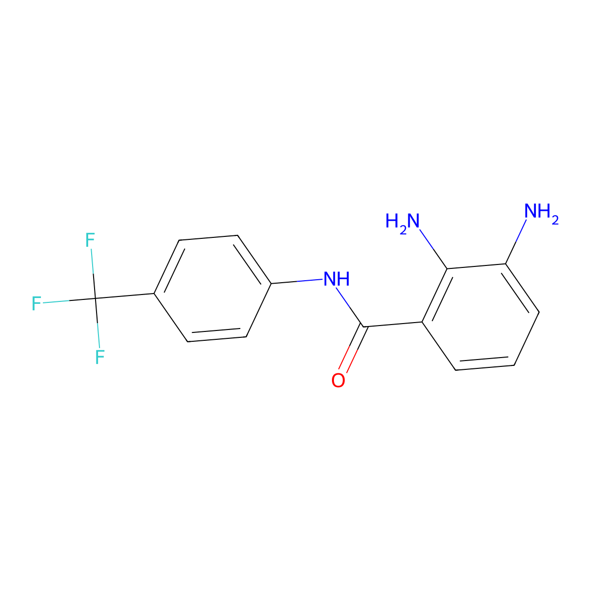 2,3-diamino-N-(4-(trifluoromethyl)phenyl)benzamide molecular structure, CAS 1421933-32-5