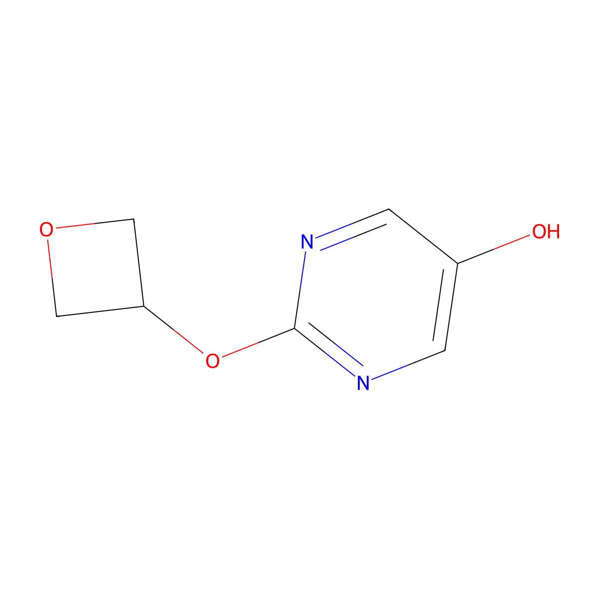 2-(Oxetan-3-yloxy)pyrimidin-5-ol molecular structure, CAS 1421933-35-8