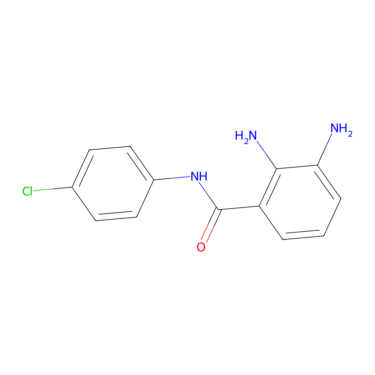 2,3-diamino-N-(4-chlorophenyl)benzamide molecular structure, CAS 1421933-38-1