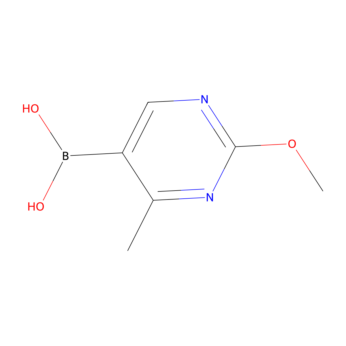 (2-Methoxy-4-methylpyrimidin-5-yl)boronic acid molecular structure, CAS 1421933-77-8