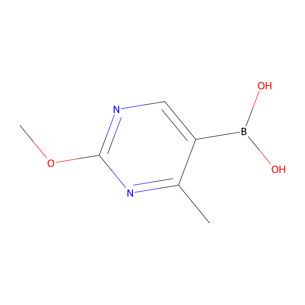 (2-Methoxy-4-methylpyrimidin-5-yl)boronic acid molecular structure, CAS 1421933-77-8
