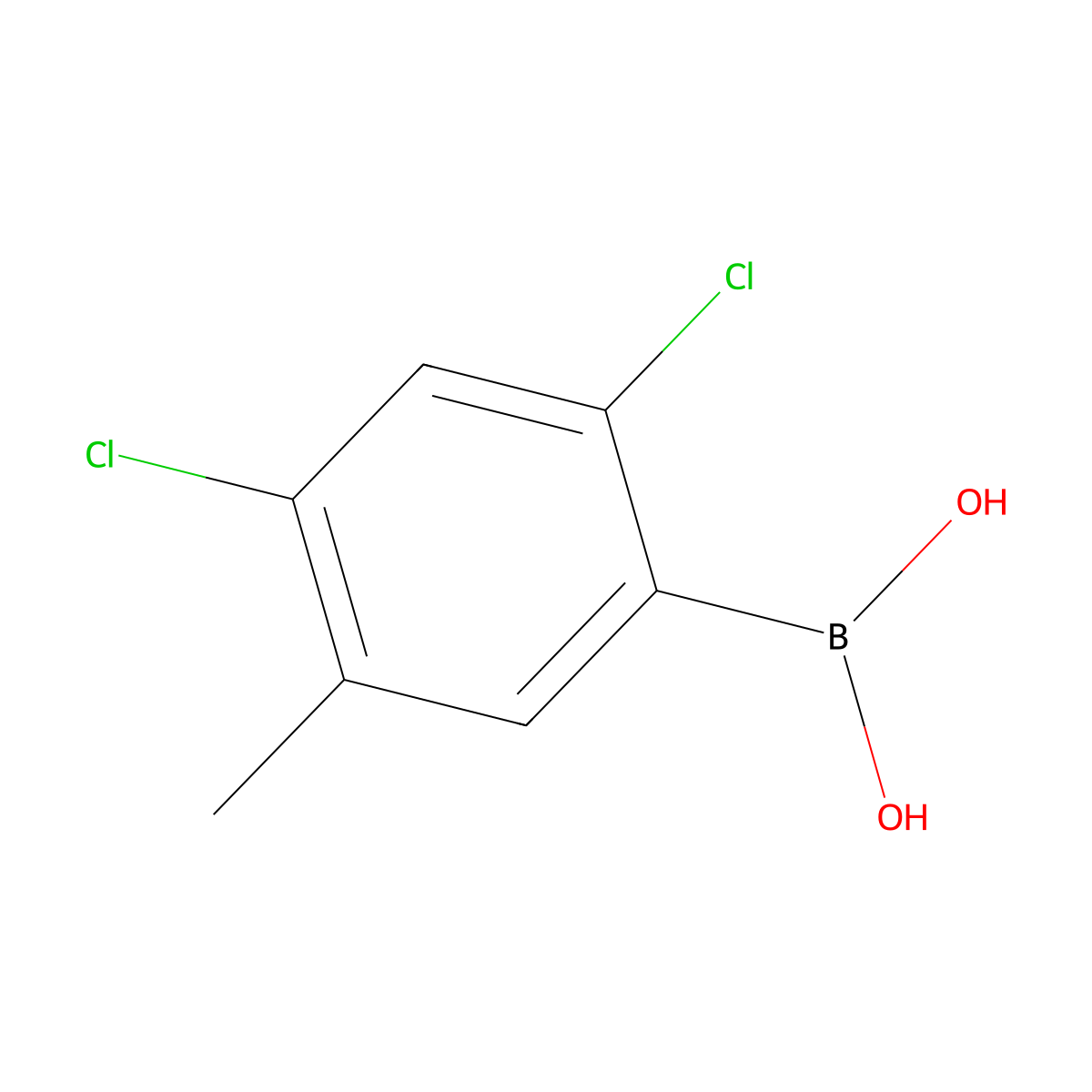 2,4-Dichloro-5-methylphenylboronic acid molecular structure, CAS 1421934-04-4