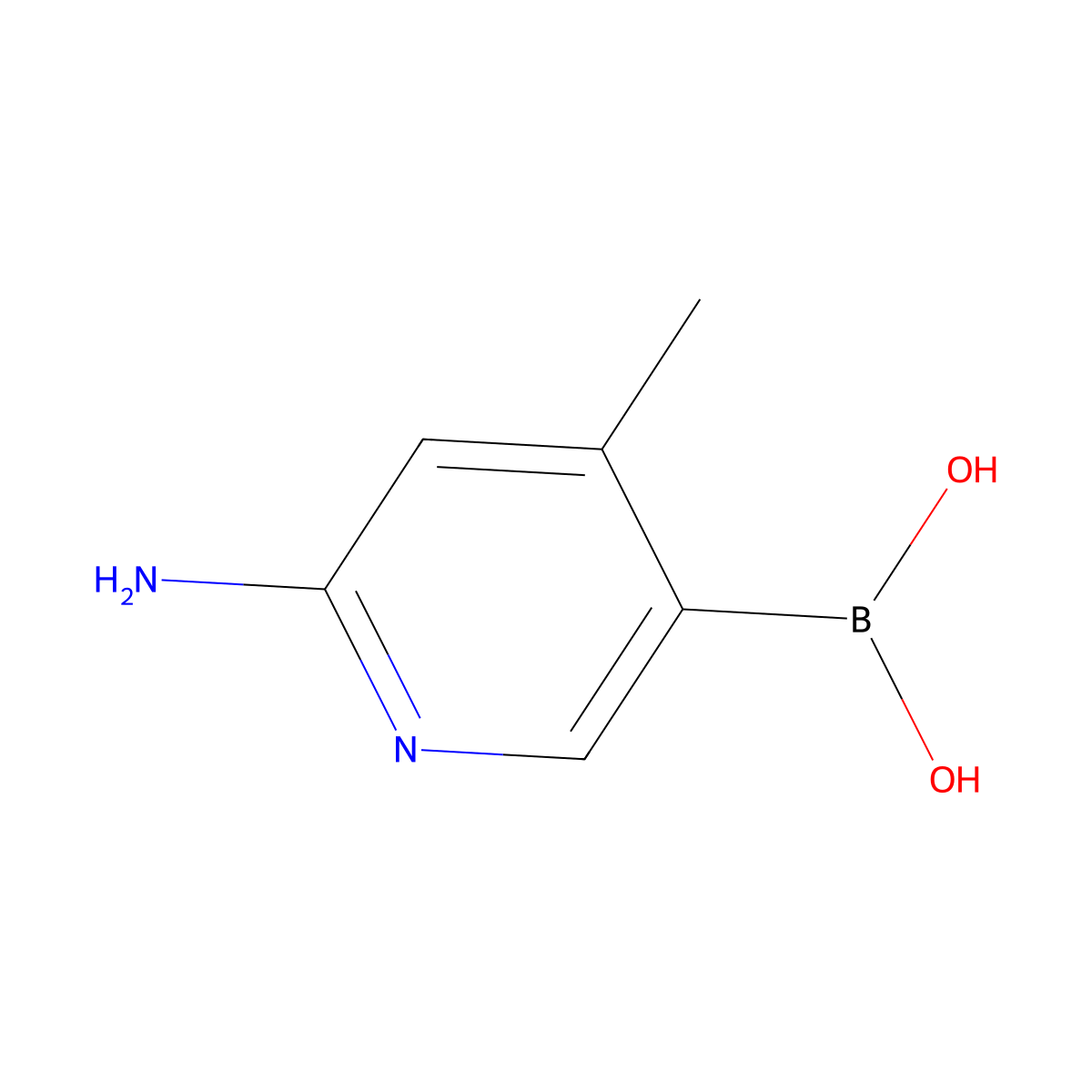 6-Amino-4-methylpyridine-3-boronic acid molecular structure, CAS 1421934-09-9