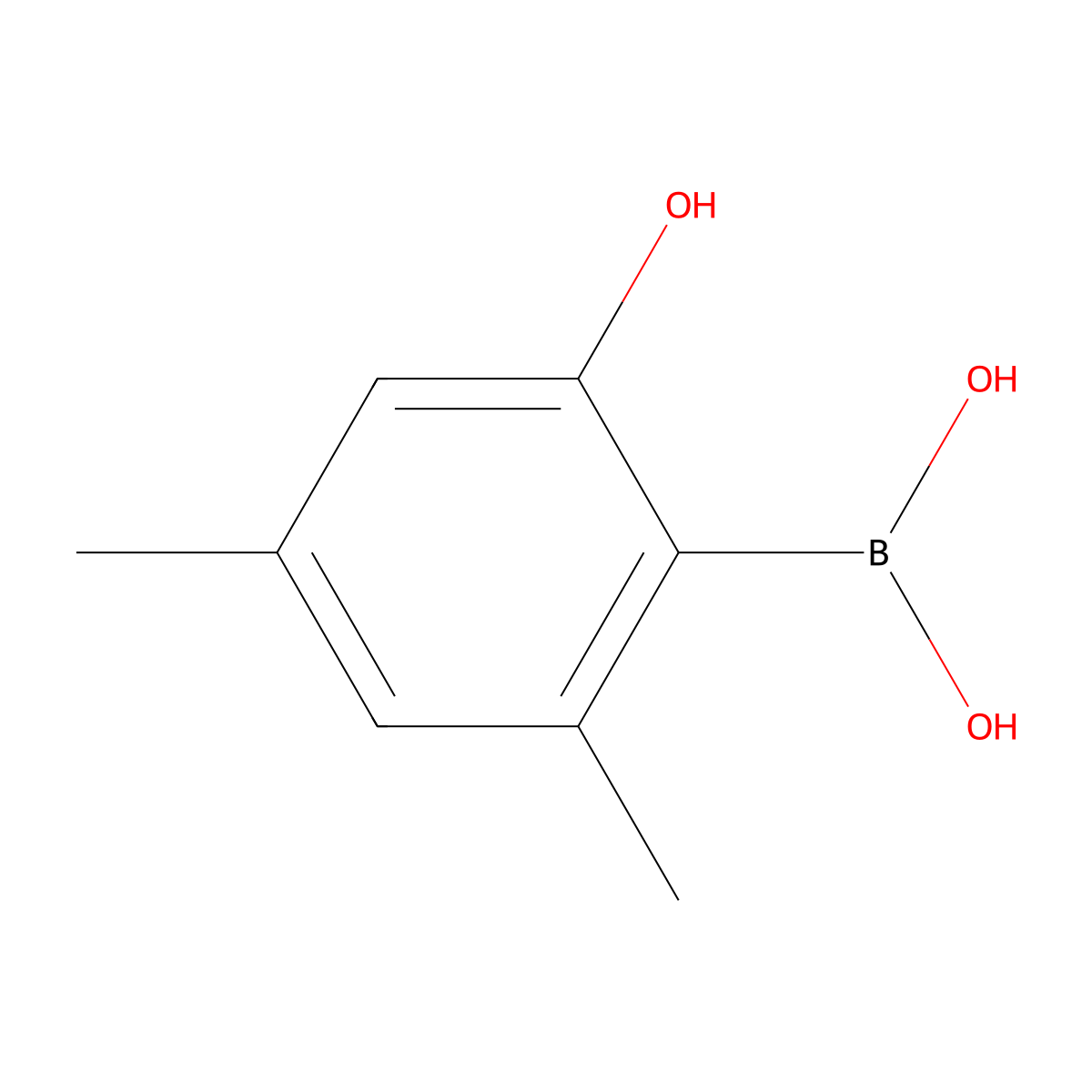 (2-Hydroxy-4,6-dimethylphenyl)boronic acid molecular structure, CAS 1421935-36-5