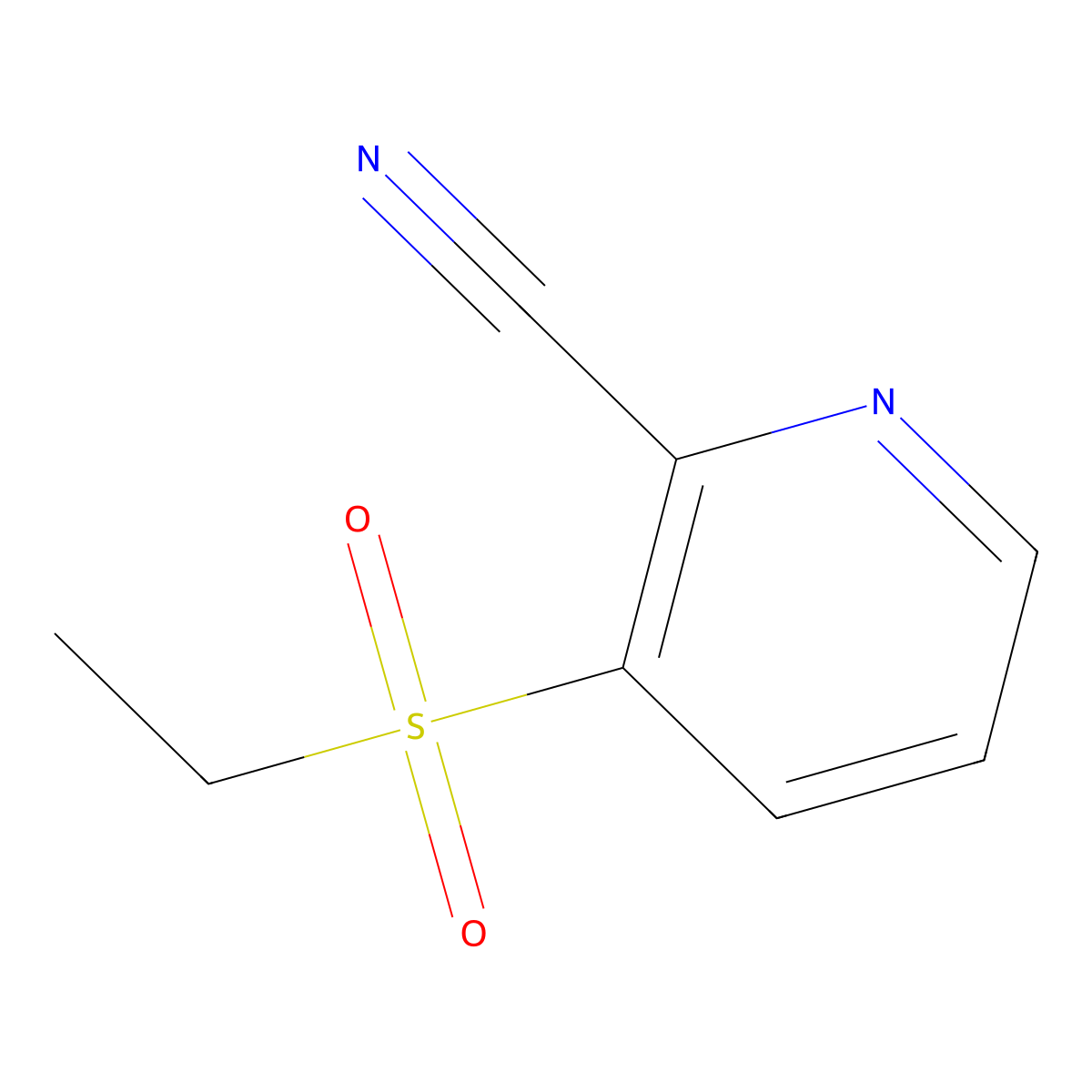 3-(Ethanesulfonyl)pyridine-2-carbonitrile molecular structure, CAS 1421953-26-5