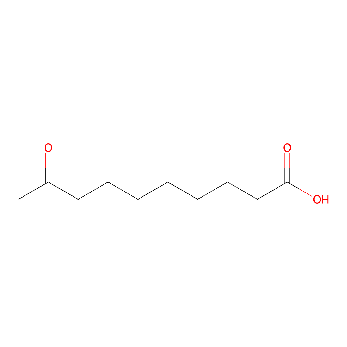 9-Oxodecanoic acid molecular structure, CAS 1422-26-0