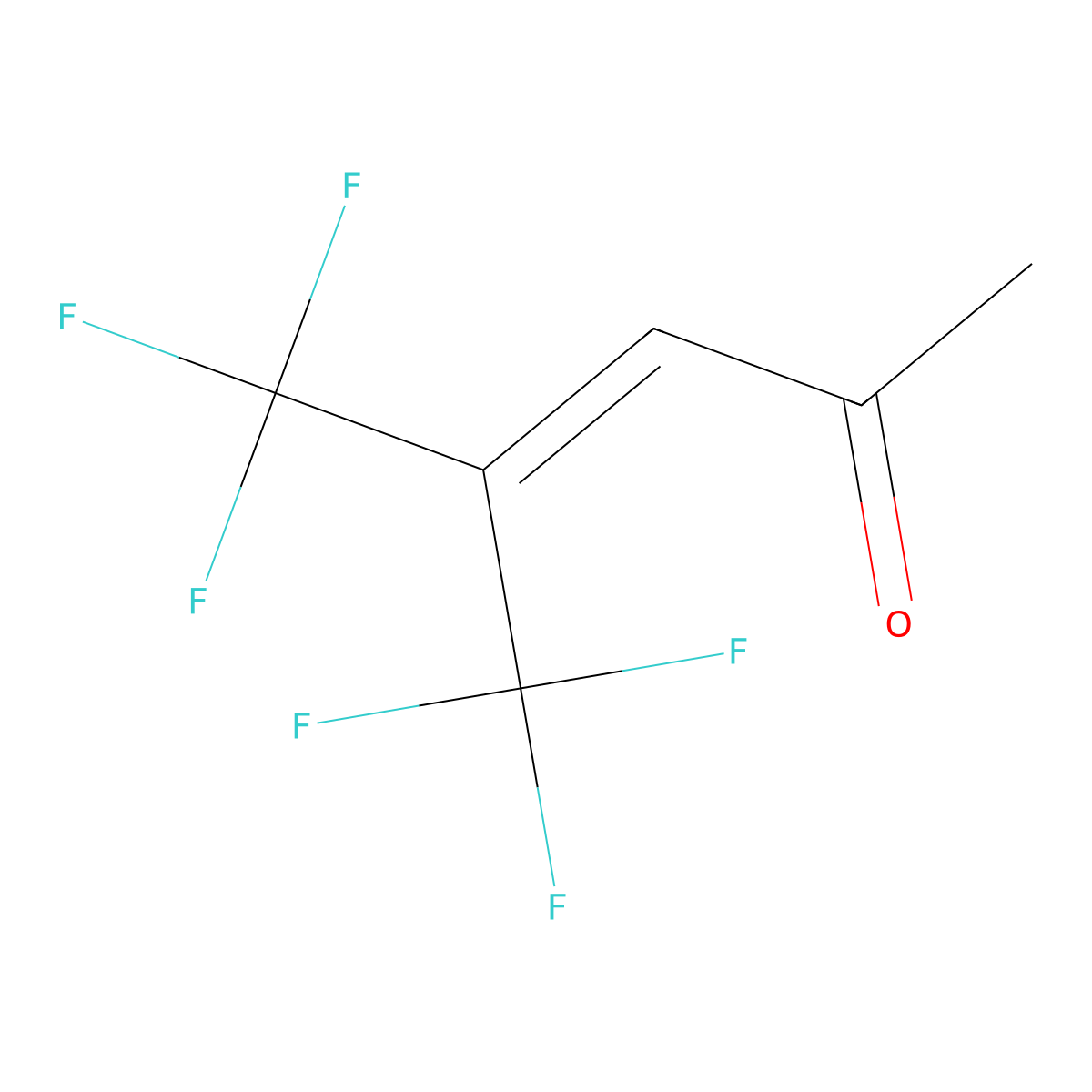 5,5,5-Trifluoro-4-(trifluoromethyl)pent-3-en-2-one molecular structure, CAS 1422-36-2
