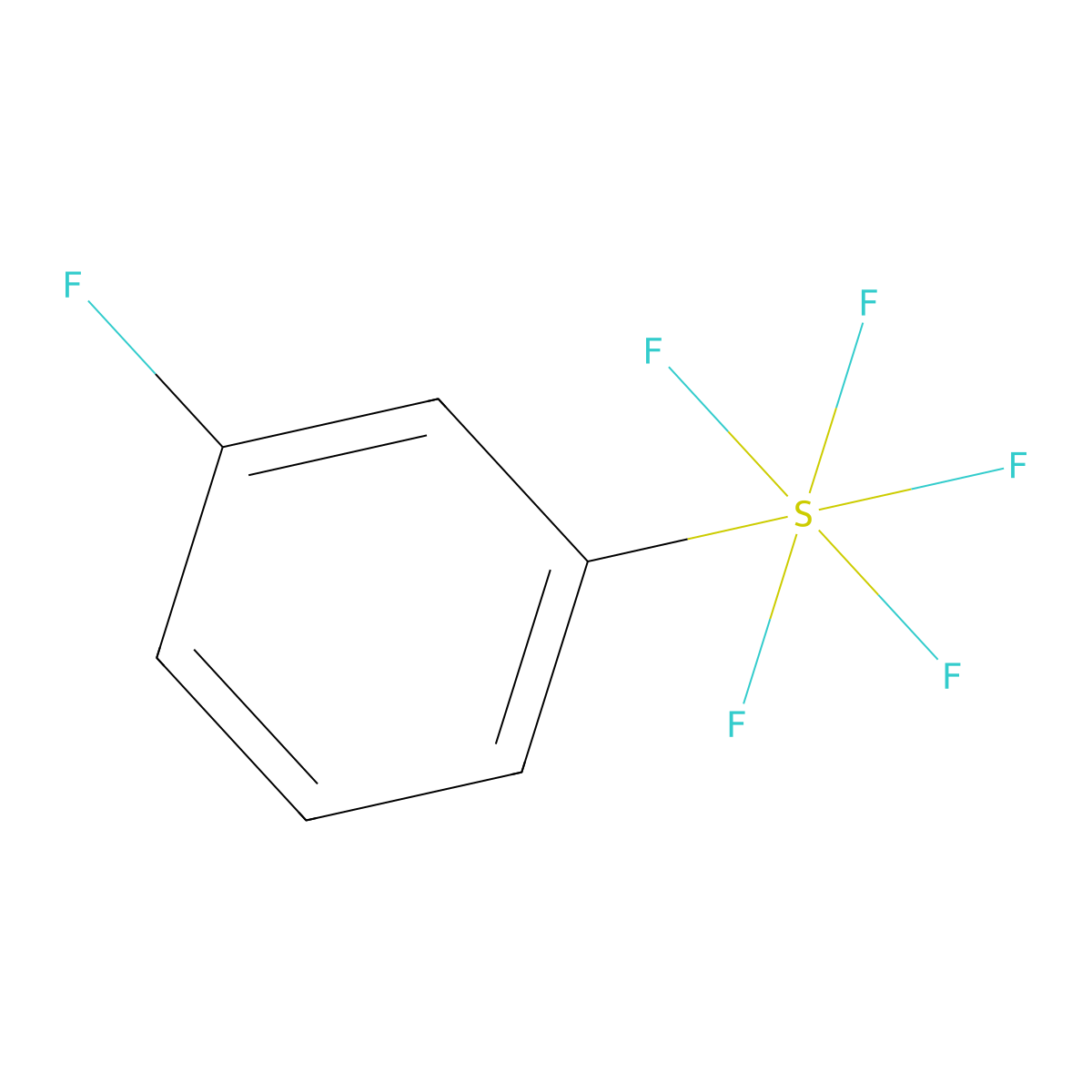 3-Fluorophenylsulphur pentafluoride molecular structure, CAS 1422-41-9