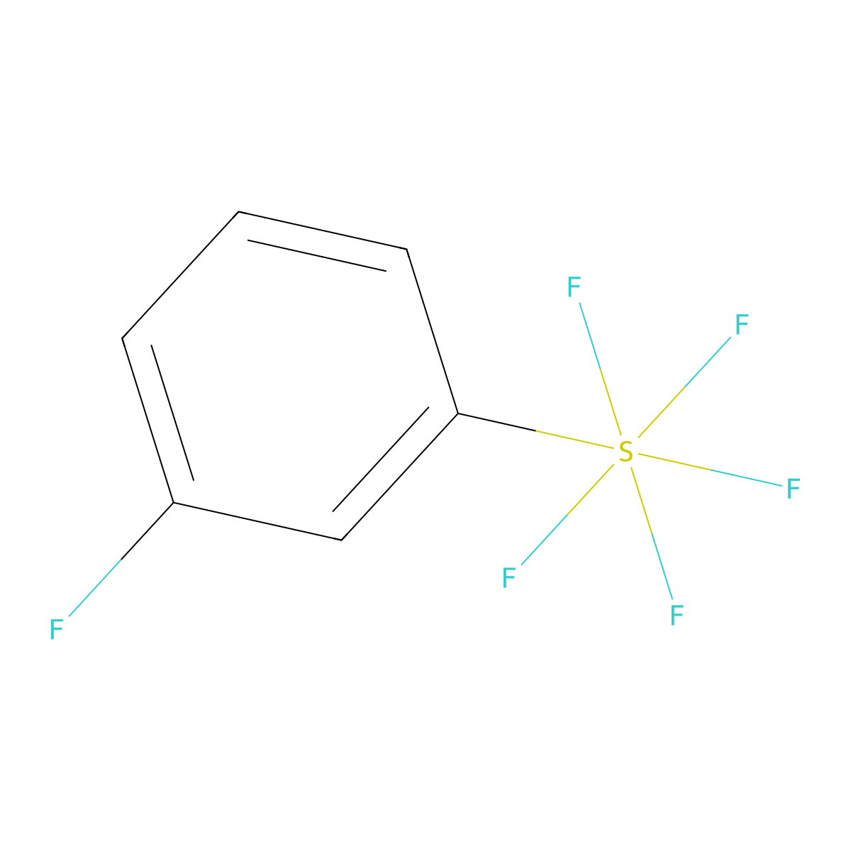 3-Fluorophenylsulphur pentafluoride molecular structure, CAS 1422-41-9