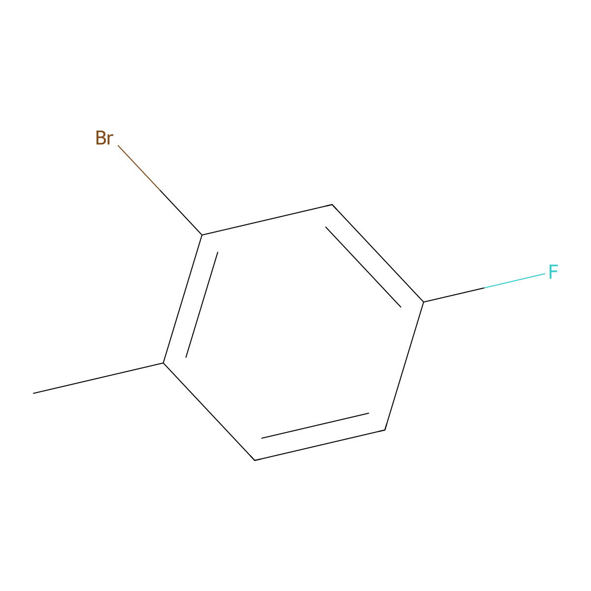 2-Bromo-4-fluorotoluene molecular structure, CAS 1422-53-3