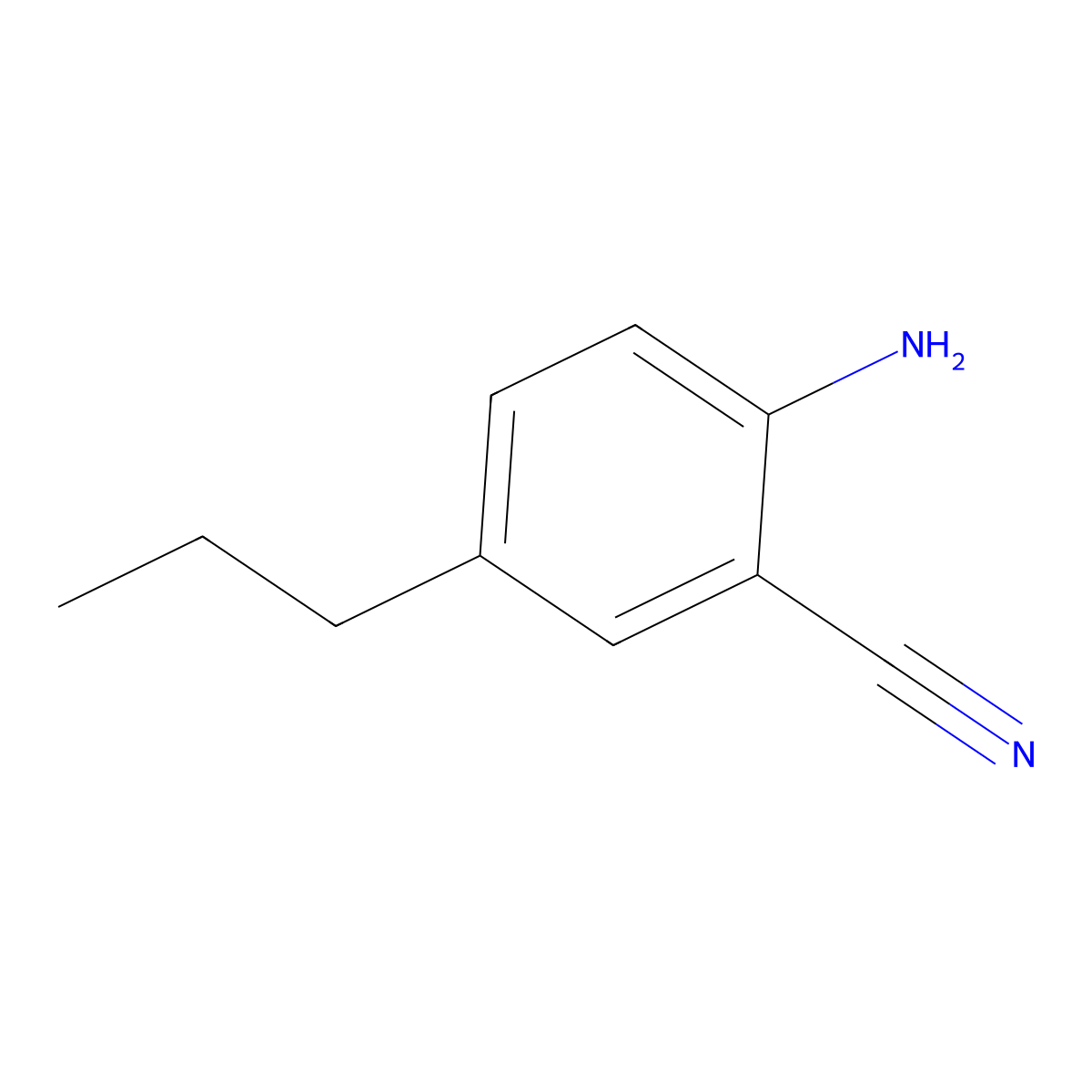 2-Amino-5-propylbenzonitrile molecular structure, CAS 1422021-93-9