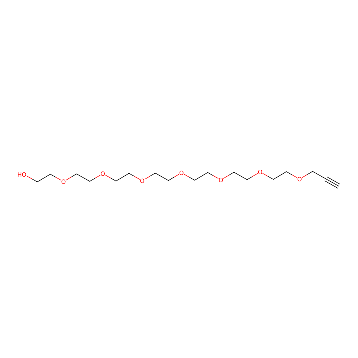 Propargyl-PEG8-alcohol molecular structure, CAS 1422023-54-8