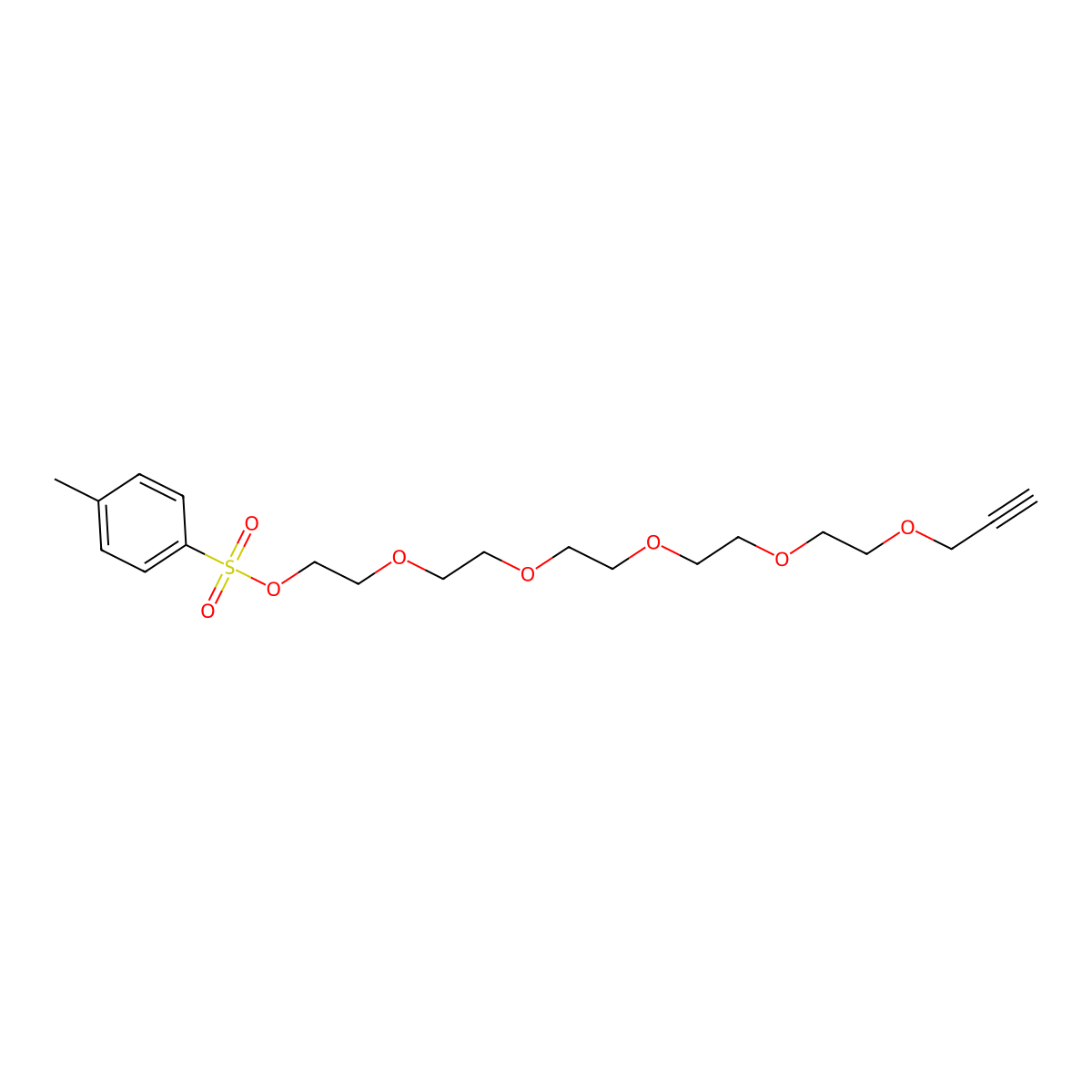 Propargyl-PEG6-Tos molecular structure, CAS 1422023-55-9
